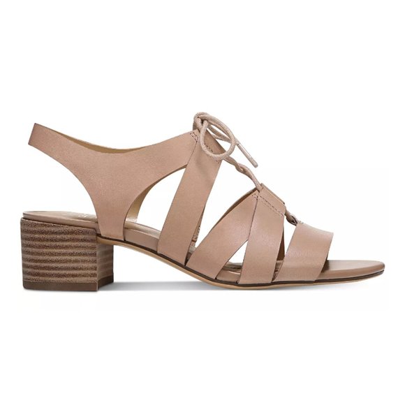 Naturalizer Felicity Lace-Up Beige Sandal Heels | Size 7 - Picture 2 of 11